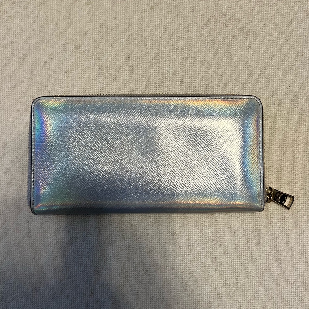 Coach Hologram City Zip Tote and Wallet Iridescent Leather Silver - Picture 5 of 11